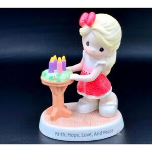 Precious Moments Christmas Figurine • Faith Hope Love Peace